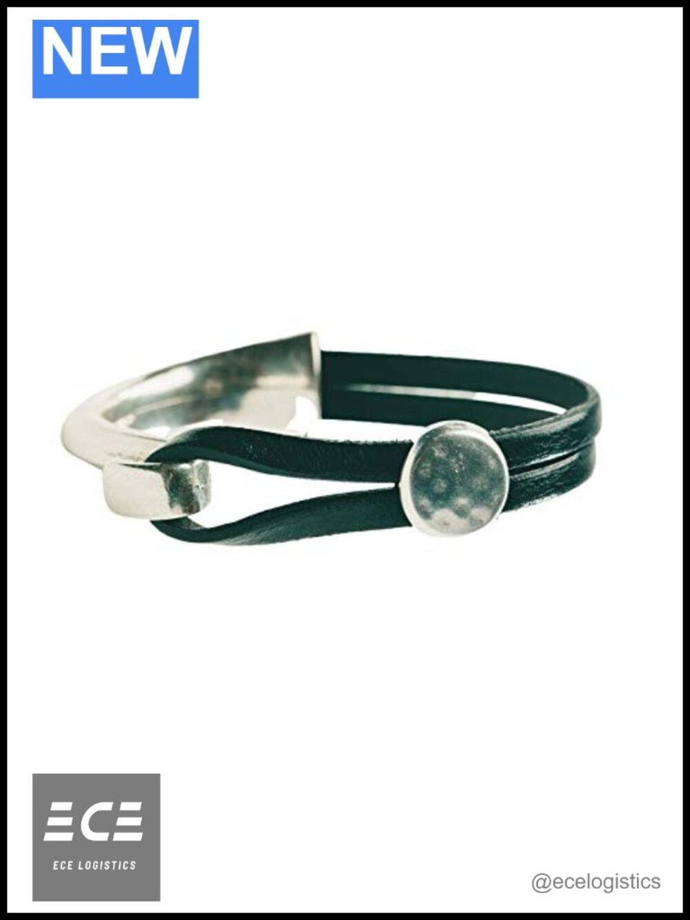 Handmade Genuine Leather Cuff Bracelet Hammered Silvertone Cuff Stackable Bangle
